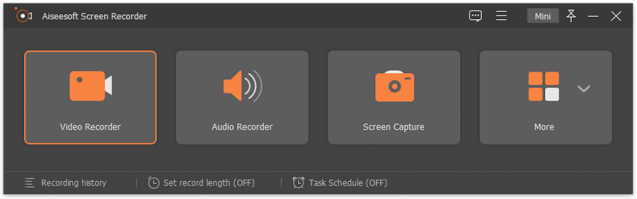 Aiseesoft Screen Recorder 2.2 Interface