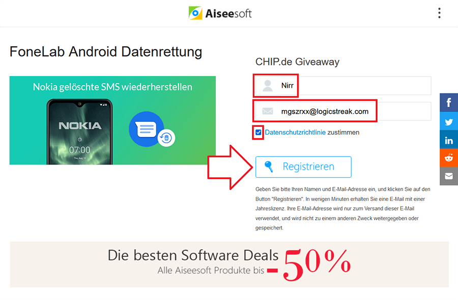 Aiseesoft FoneLab Android Data Recovery 3 Giveaway 1
