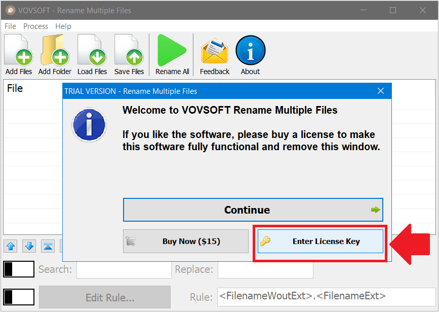 VovSoft Rename MultipleFiles 1.7 Activating 1