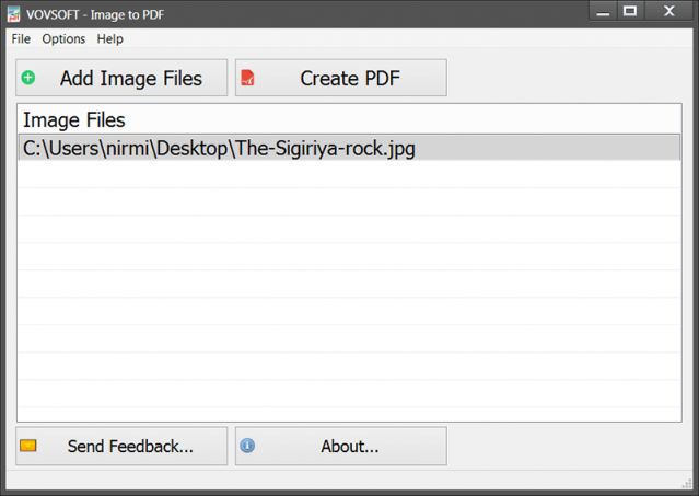 vovsoft Image to PDF 2.6 Interface