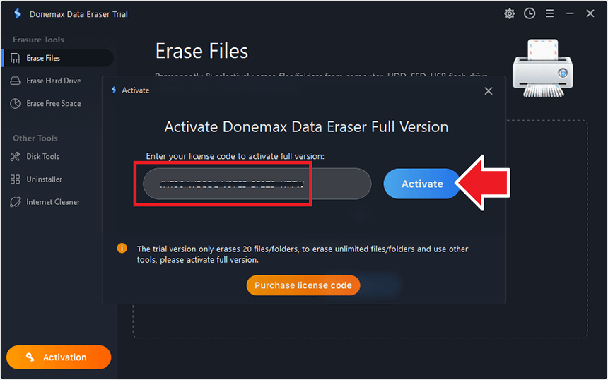 Donemax Data Eraser 1.2 Activating 2