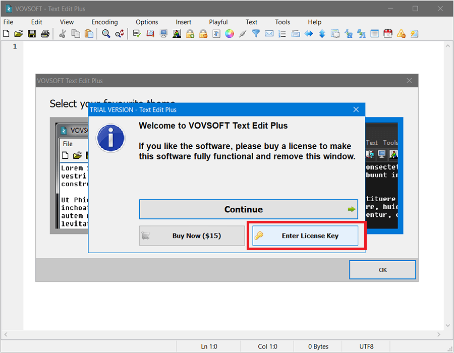 VovSoft Text Edit Plus 8.8 Activating 1