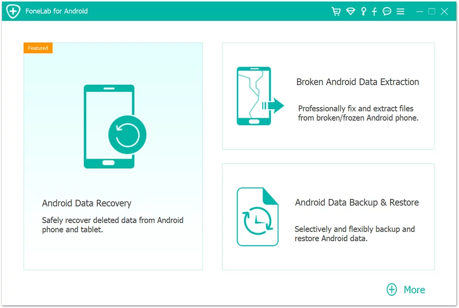 Aiseesoft FoneLab Android Data Recovery 3 Interface