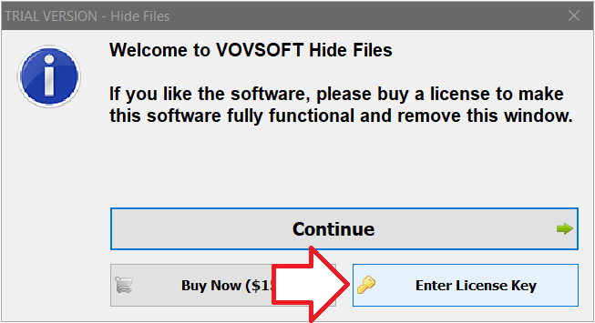 VovSoft Hide Files 6.4 Activating 1