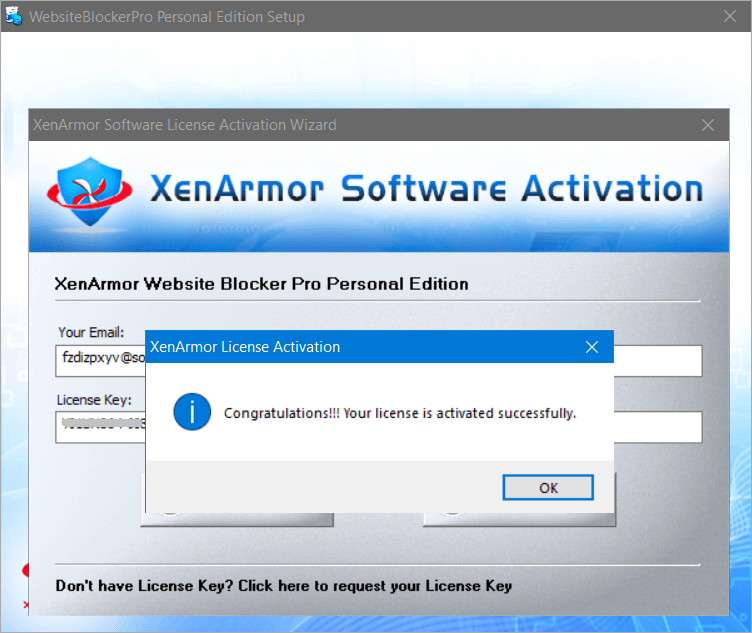 XenArmor Website Blocker Pro Activating 2