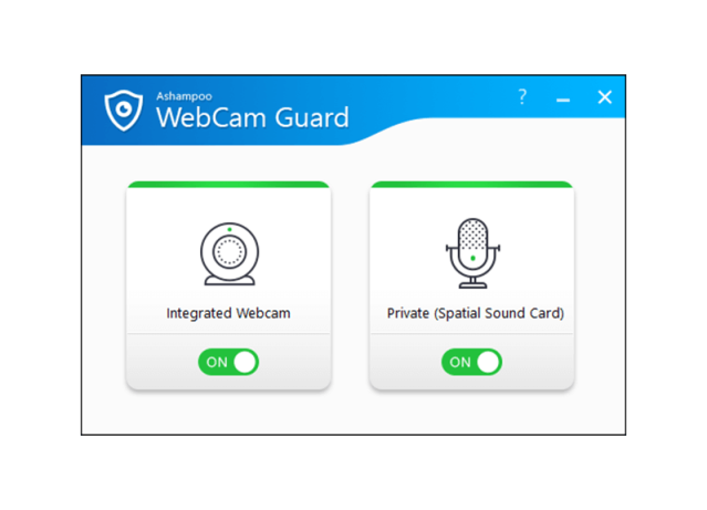 Ashampoo WebCam Guard Interface