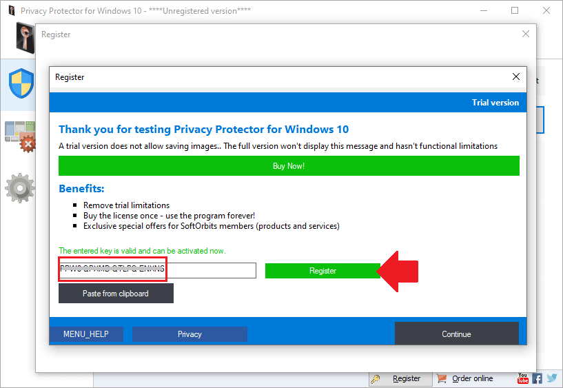 SoftOrbits Privacy Protector for Windows 10 Activating 3