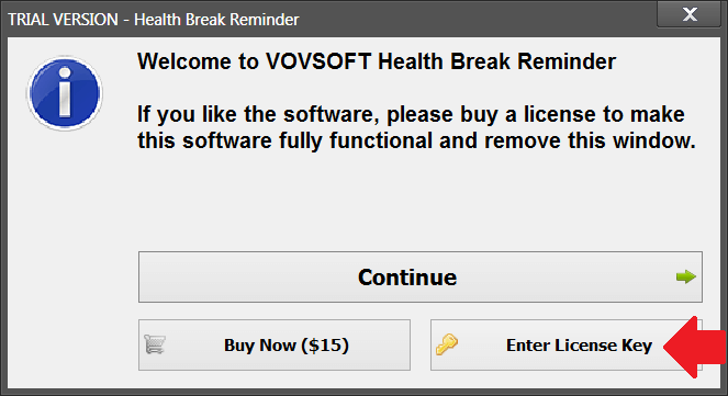 Vovsoft Health Break Reminder 1v Activating 1