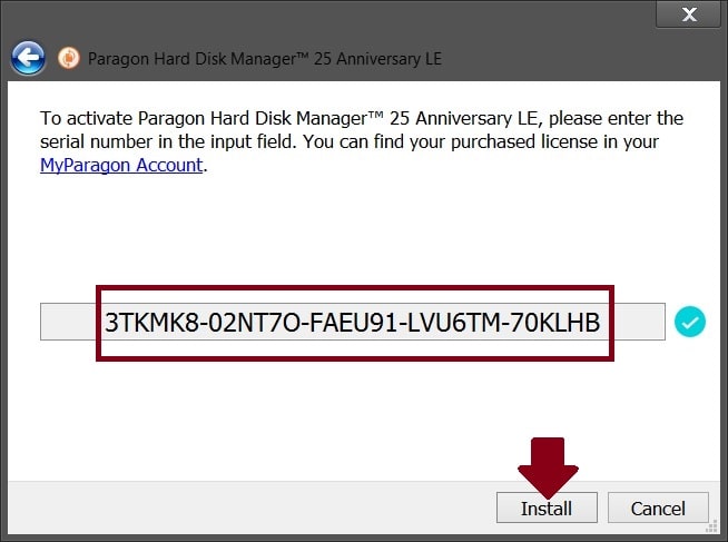 Paragon Hard Disk Manager 25 Anniversary LE Activation min