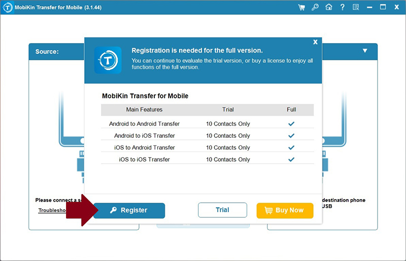 MobiKin Transfer for Mobile 3.1v Activating 2