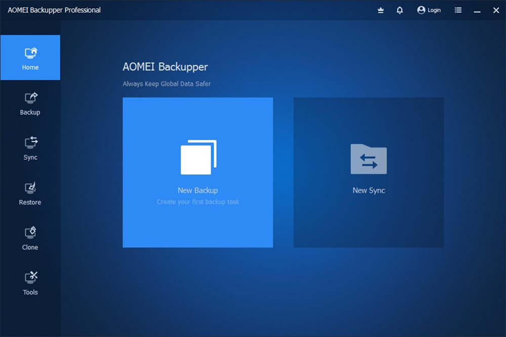 AOMEI Backupper Pro 7 Interface min