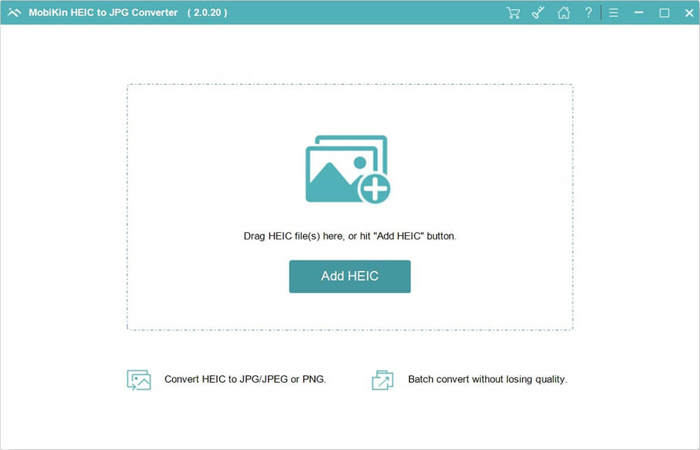 MobiKin HEIC to JPG Converter 2.2v Interface