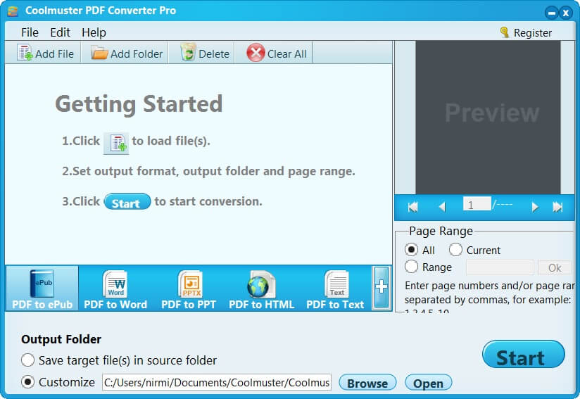Coolmuster PDF Converter Pro 2.1v InterF