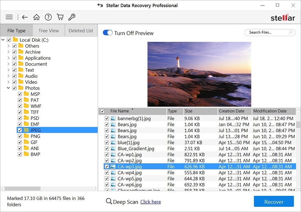 Stellar Data Recovery Pro 10 Preview