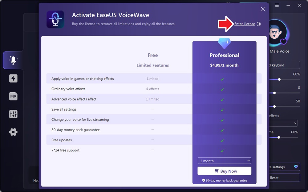 EaseUS VoiceWave 1v Activating 2