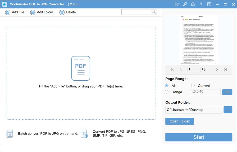 Coolmuster PDF to JPG Converter 2.4v InterF