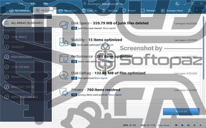 Auslogics boostspeed pro sum