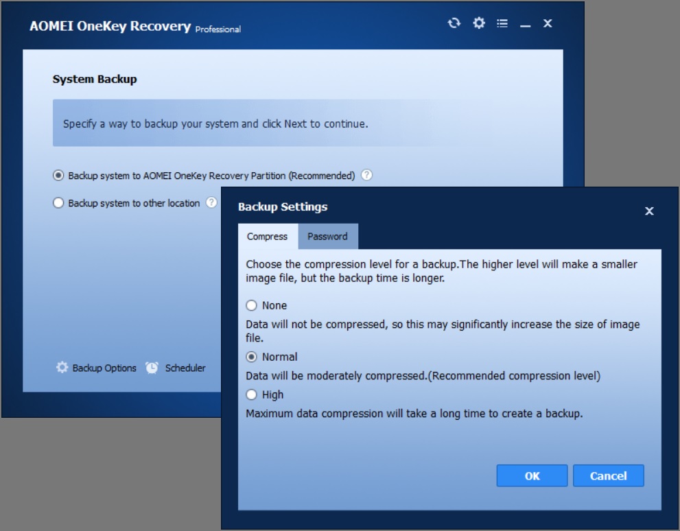 AOMEI OneKey Recovery Pro 1.7v CB