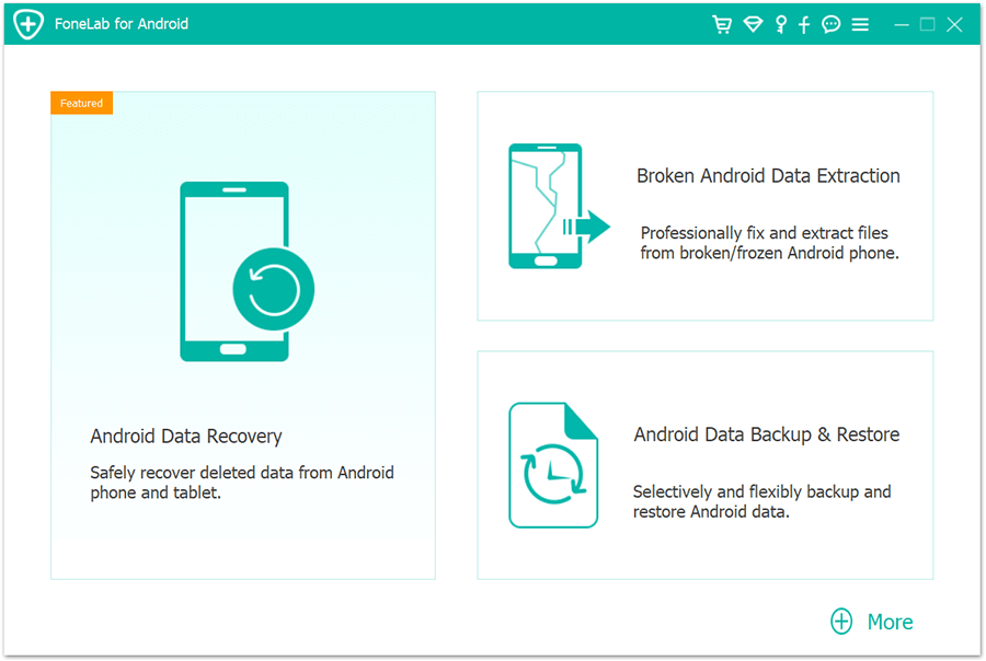 Aiseesoft FoneLab Android Data Recovery 3 Interface
