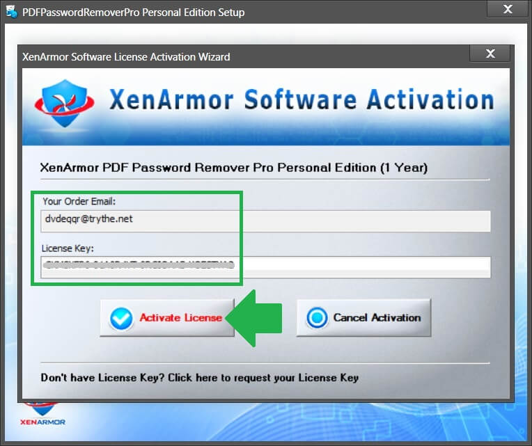 XenArmor PDF Password Remover Pro 2022 Activating 1