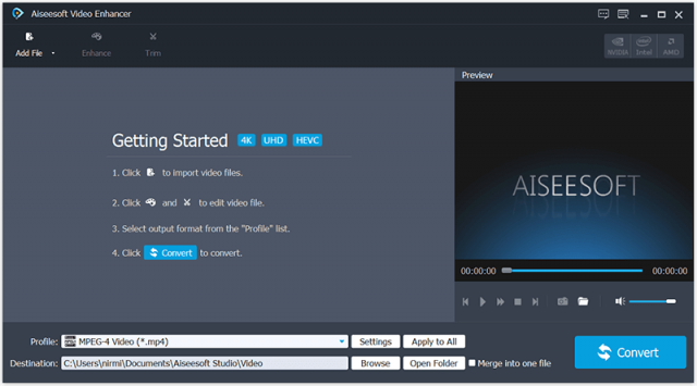 Aiseesoft Video Enhancer 9.2 Interface