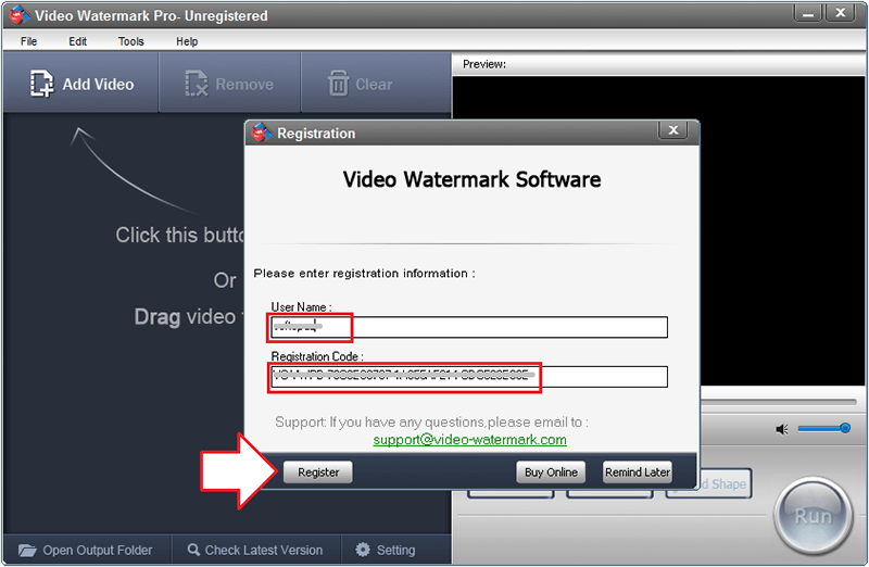 Video Watermark Pro 5.3 Activating 1