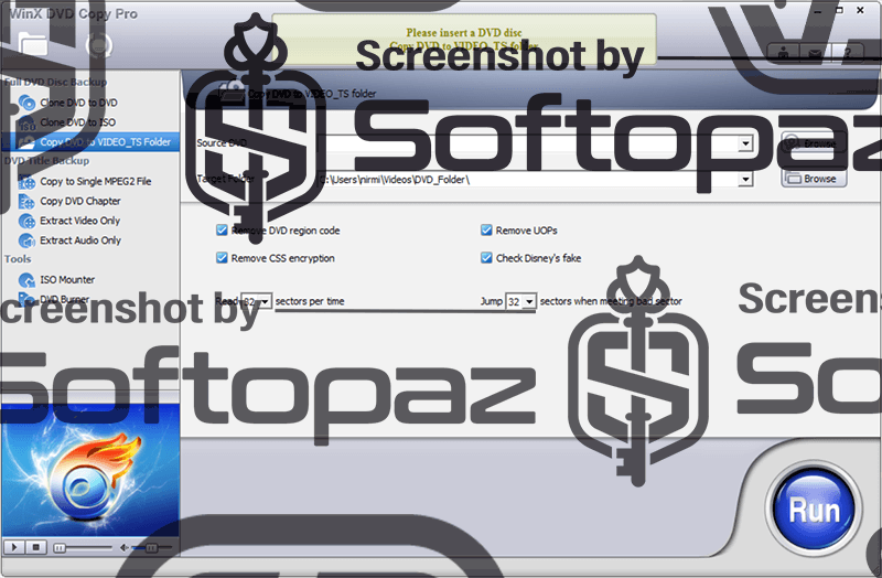 WinX DVD Copy Pro 3.9.6v Interface