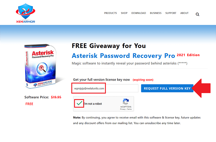 XenArmor Asterisk Password Recovery Pro Giveaway 1