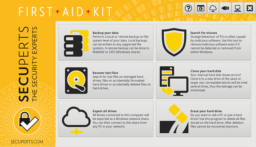 SecuPerts First Aid Kit Interface 1