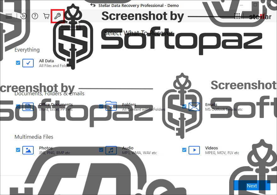 Stellar Data Recovery Professional 10 Activating 1