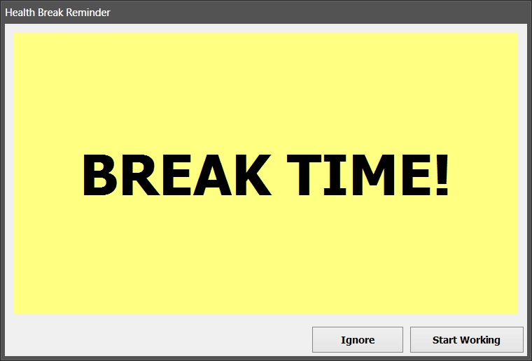 VovSoft Health Break Reminder - Break Time