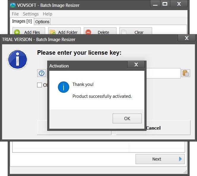 Vovsoft Batch Image Resizer 1.3v Activating 3 min