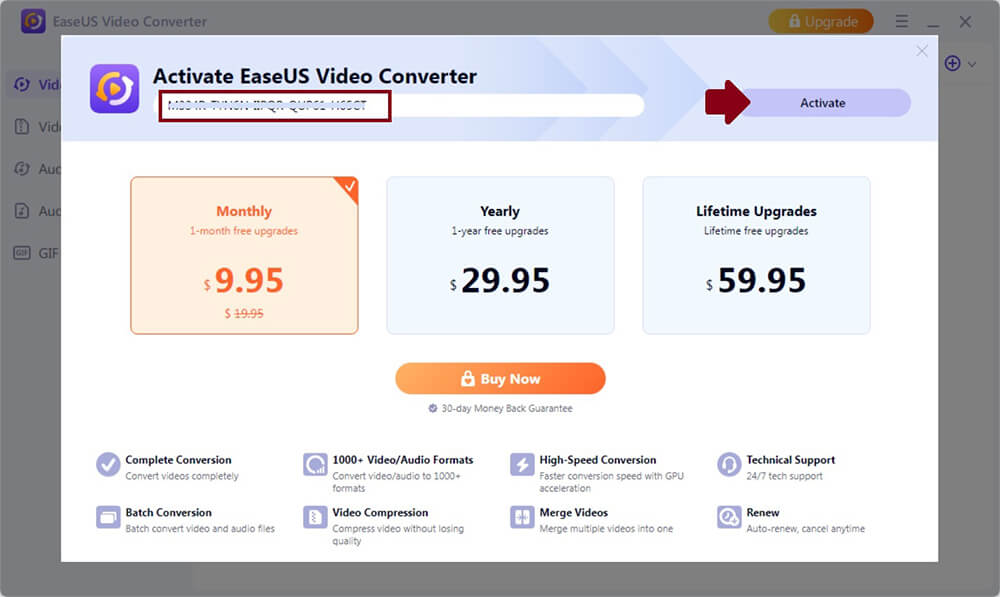 EaseUS Video Converter 1.6v Activating 3