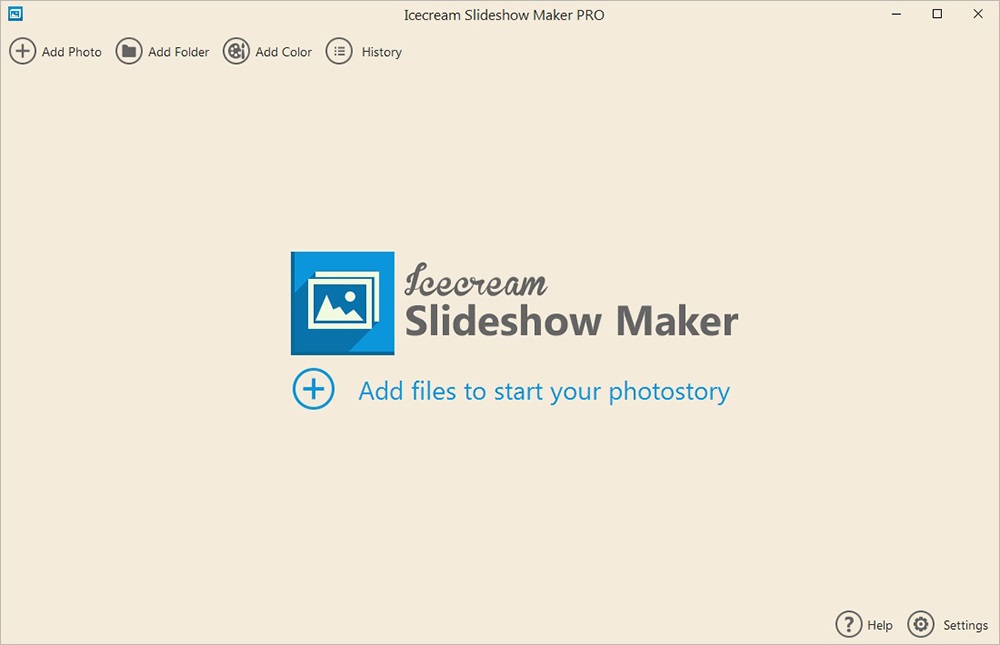 Icecream Slideshow Maker 4v Interface