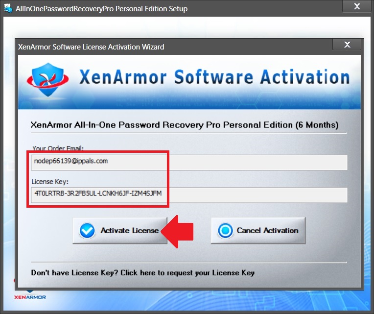 XenArmor All In One Password Recovery 8v Activating 1