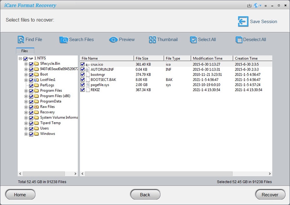 iCare Format Recovery 6.2v FT
