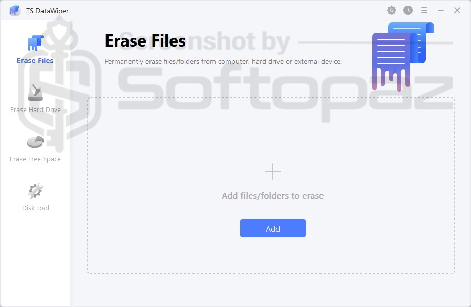 TS DataWiper for Windows 2.3v - Interface