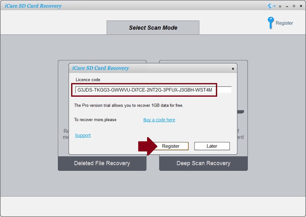 iCare SD Card Recovery 3v Acti 2