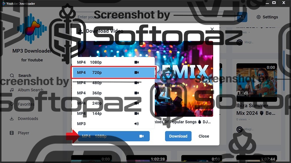 SoftOrbits MP3 Downloader for YouTube - Downloading Options