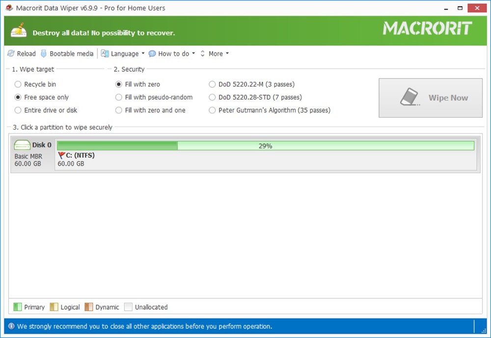 Macrorit Data Wiper Pro 6.9v Interface 1