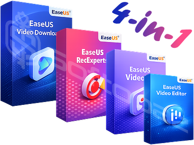 EaseUS Media 4-in-1 Bundle (for Windows) with Lifetime Upgrades