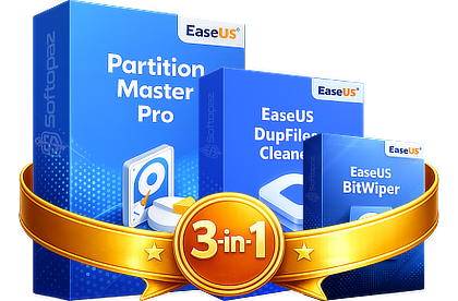 EaseUS Partition Master Pro 3-in-1 Bundle Deal with Lifetime Upgrades
