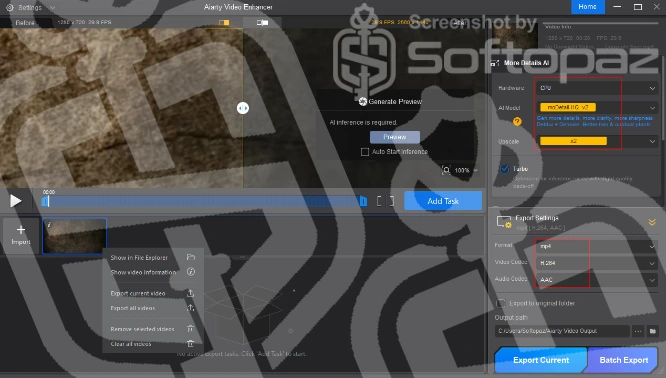 Aiarty video enhancer add