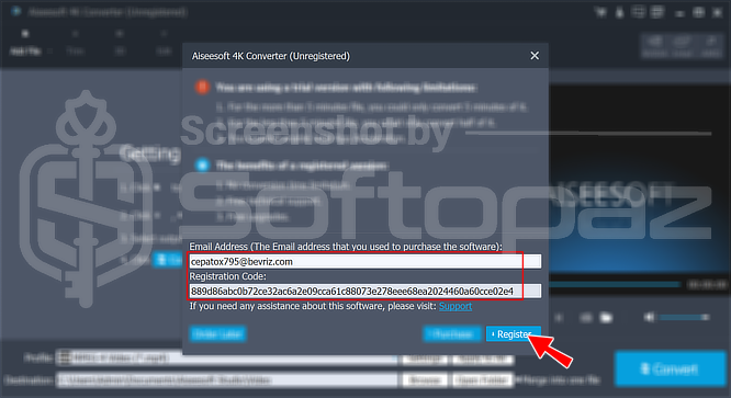 Aiseesoft 4K Converter Activating