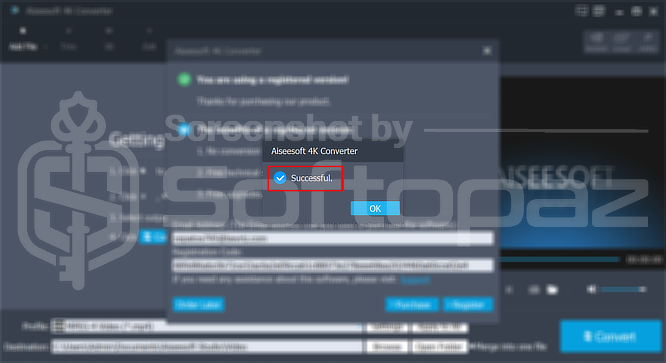 Aiseesoft 4K Converter Activating