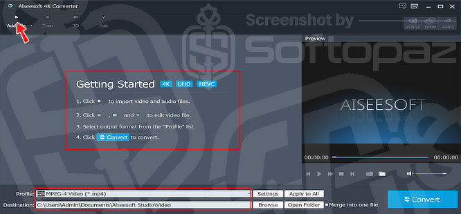 Aiseesoft 4K Converter UI