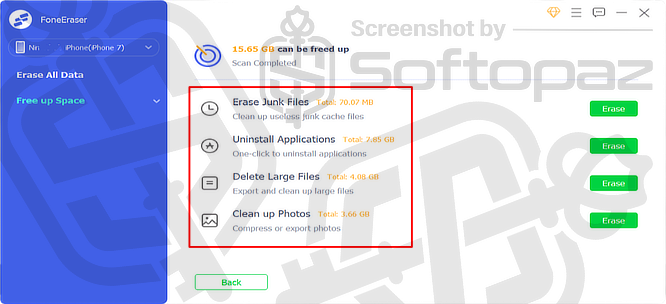 Aiseesoft FoneEraser UI