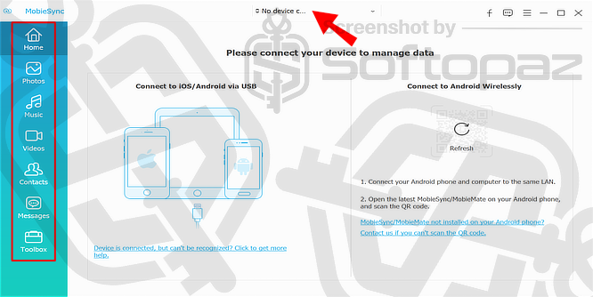 Aiseesoft MobieSync UI