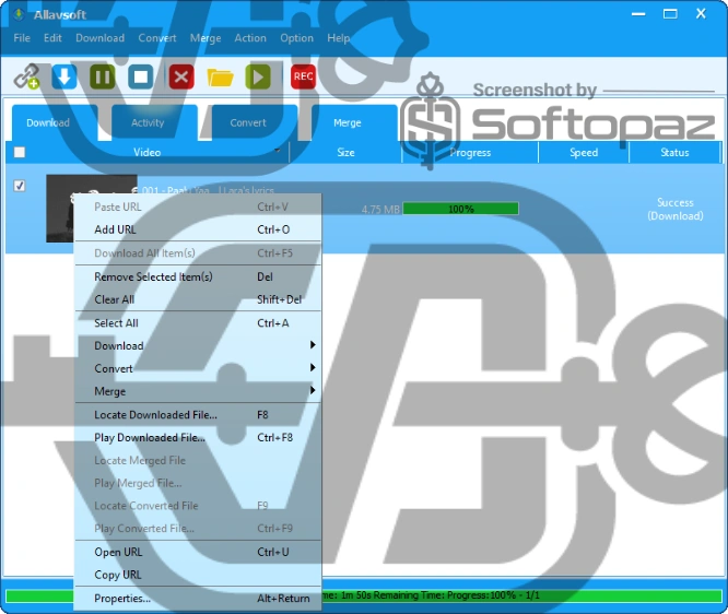 Allavsoft Downloader Activity
