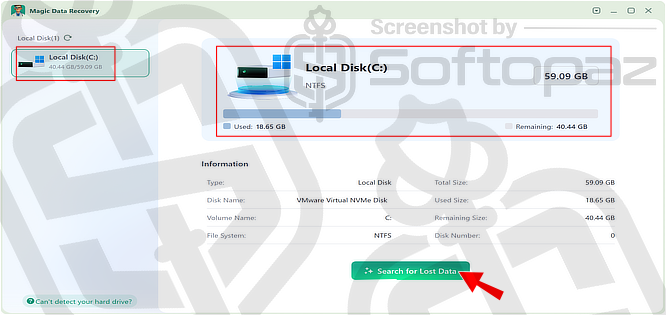 Magic Data Recovery Pro UI